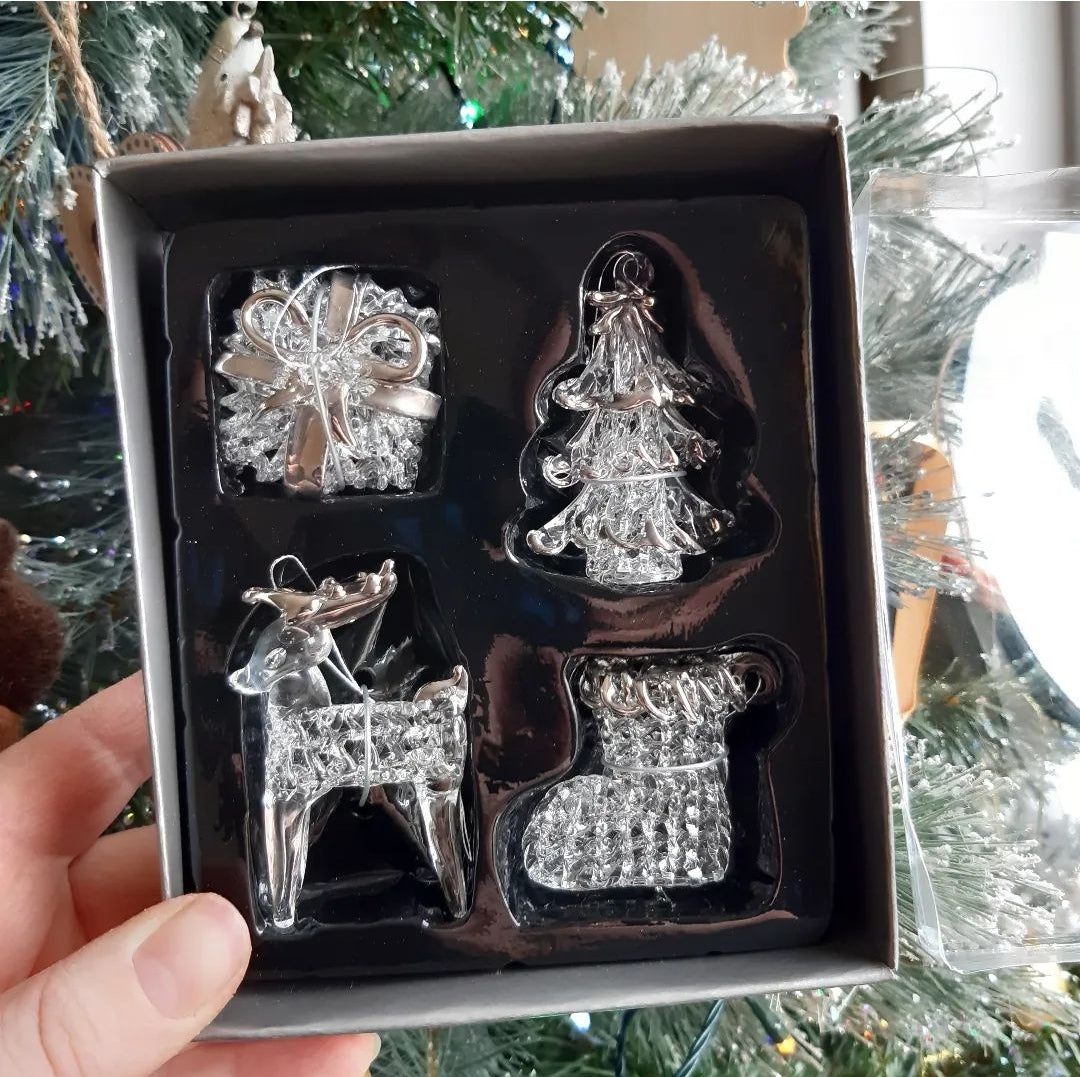 Glass Decorations - 4 pack