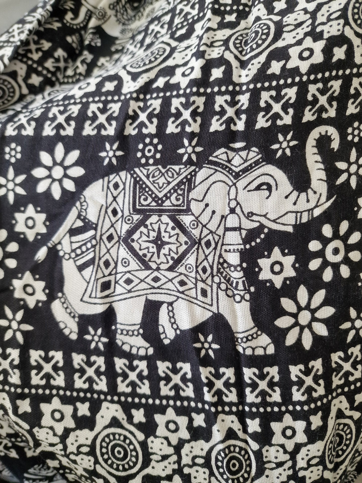 Elephant Print High-rise Harem Trousers/Yoga Pants