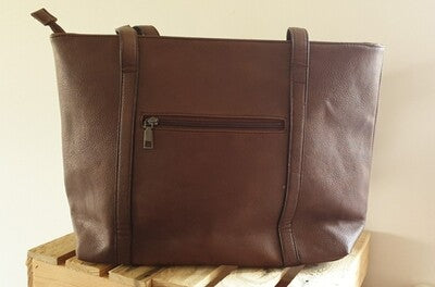Brown Faux Leather Handbag