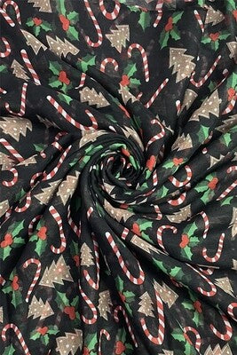 Gingerbread and Candy Cane Scarf