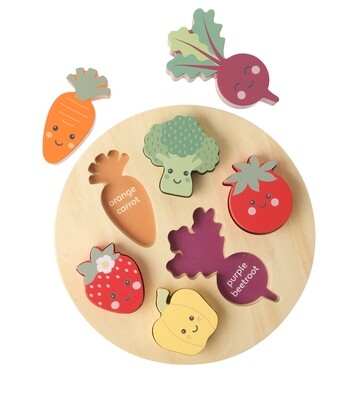 Happy Veggies Shape Sorter Puzzle