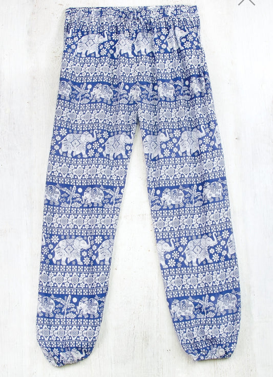 Elephant Print Harem Trousers