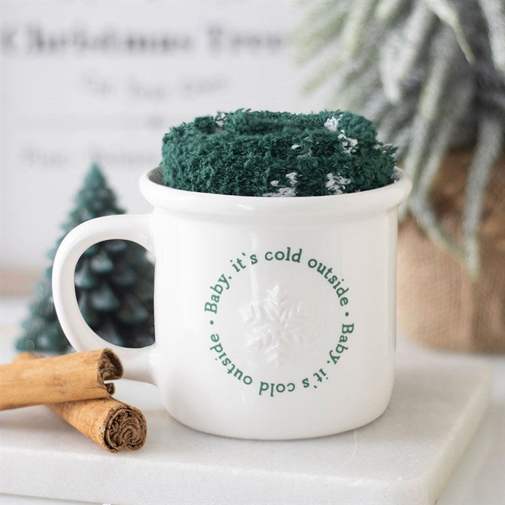 Baby It's Cold Outside Mug and Sock Gift Set