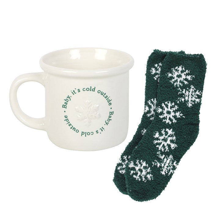 Baby It's Cold Outside Mug and Sock Gift Set